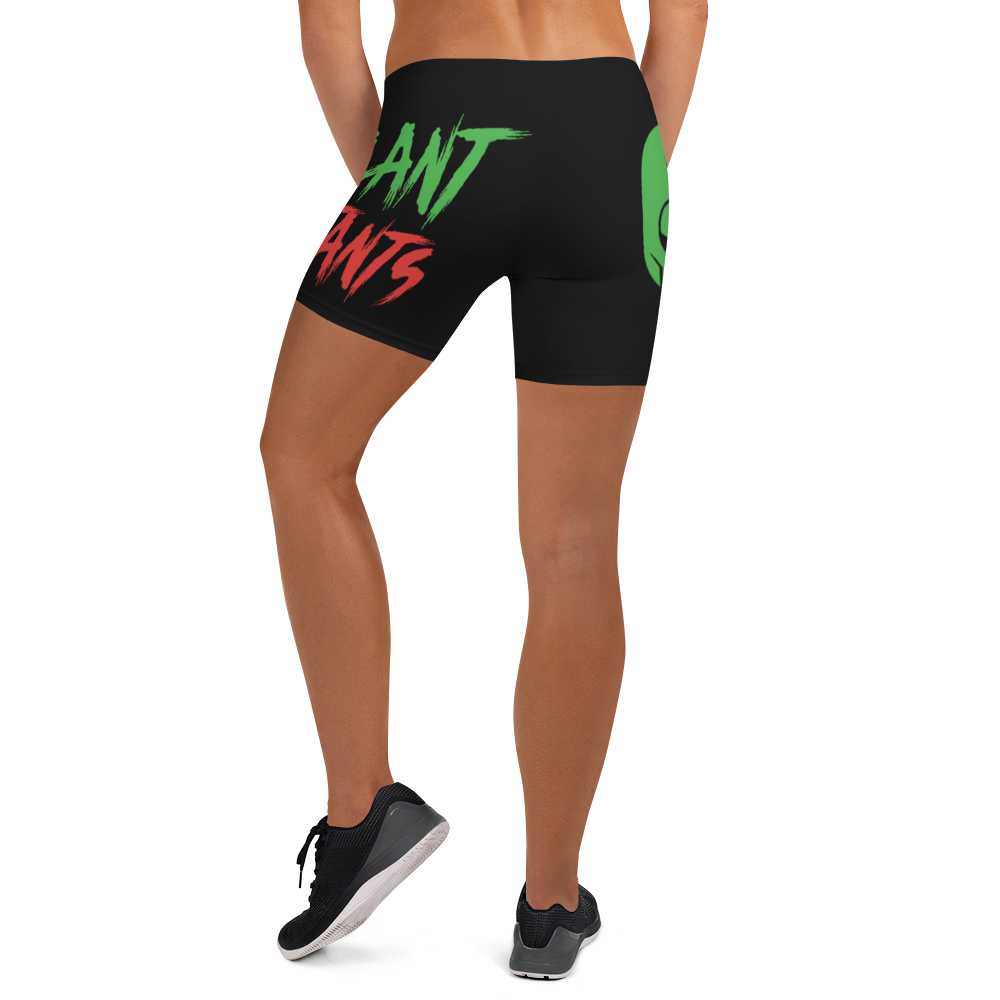 Plant Mutants Logo Black Women's Stretch Shorts