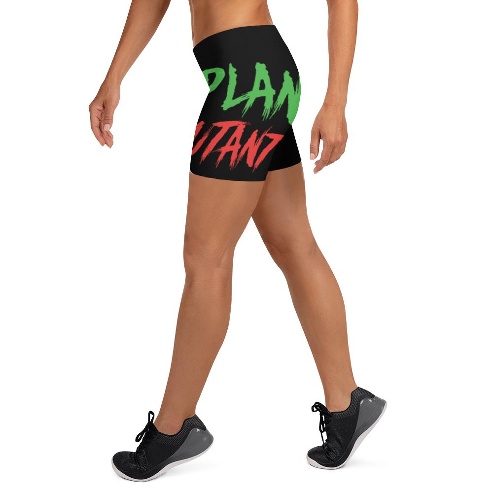 Plant Mutants Logo Black Women's Stretch Shorts